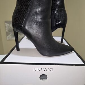 Nine West Black Heeled Boots